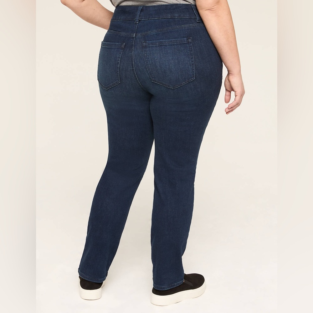 LANE BRYANT Women’s High Rise Straight Leg Jeans Tighter Tummy Fit Sz 22 Regular - Picture 2 of 12
